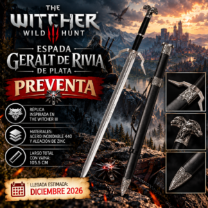 ESPADA GERALT DE RIVIA – PLATA – THE WITCHER III – PREVENTA