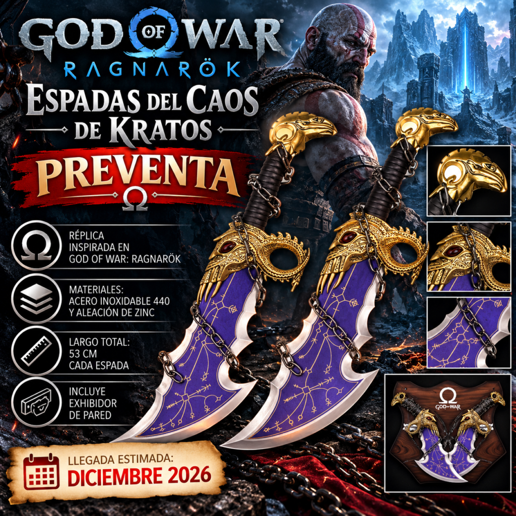 ESPADAS DEL CAOS DE KRATOS – GOD OF WAR RAGNARÖK | PREVENTA