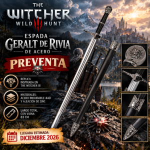 ESPADA DE ACERO DE GERALT DE RIVIA – THE WITCHER III - PREVENTA