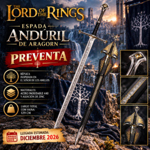 ESPADA ARAGORN ANDURIL EL SEÑOR DE LOS ANILLOS PREVENTA