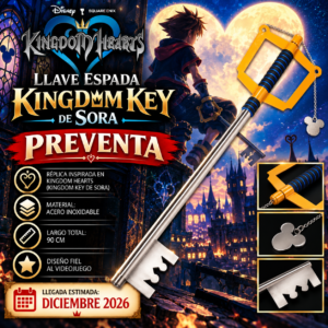 Llave Espada Kingdom Key de Sora – Kingdom Hearts | PREVENTA
