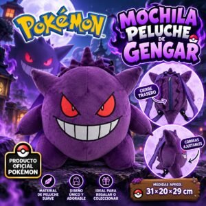 Mochila de Peluche Gengar – Pokémon Oficial