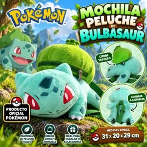 Mochila de Peluche Bulbasaur – Pokémon Oficial