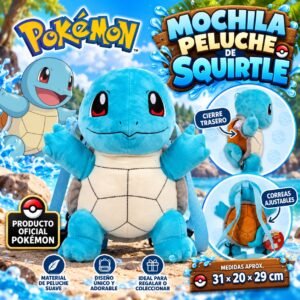 Mochila de Peluche Squirtle – Pokémon Oficial