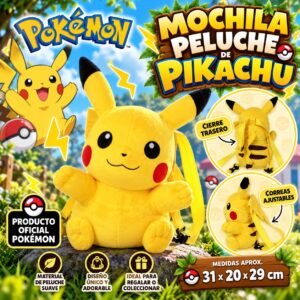 Mochila de Peluche Pikachu – Pokémon Oficial