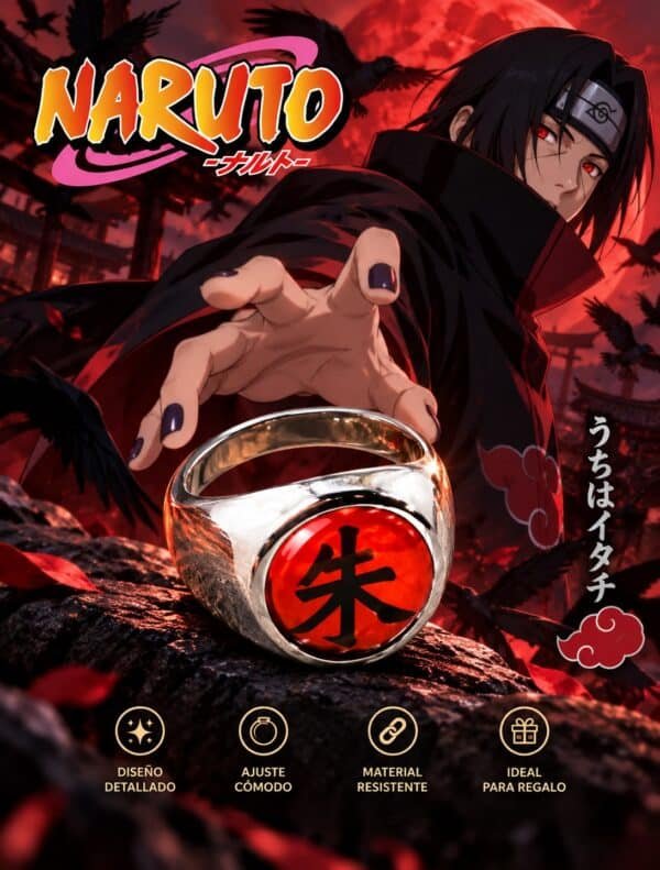 Anillo Akatsuki Itachi Uchiha – Naruto Shippuden